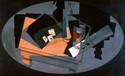 Playing Cards and Siphon by Juan Gris