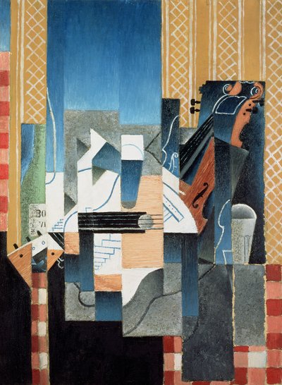 Still Life with Violin and Guitar by Juan Gris