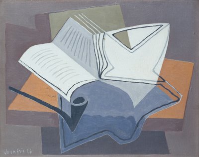 The Pipe and the Open Book by Juan Gris