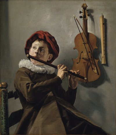 Boy Playing the Flute by Judith Leyster