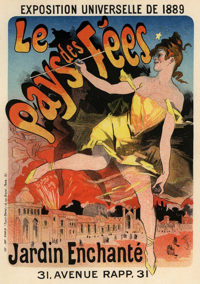 Le Pays des Fees Poster, 1889 by Jules Cheret