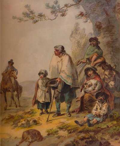 Gipsy Beggars by Julius Caesar Ibbetson