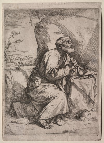 The Penitent St. Peter by Jusepe de Ribera