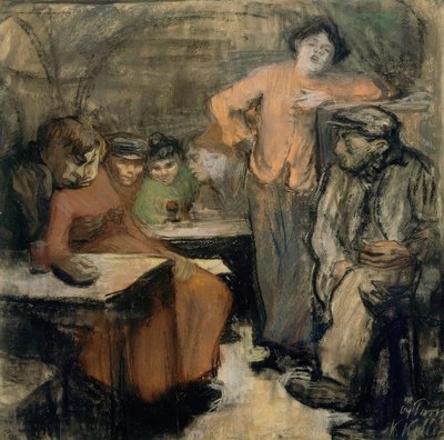 Parisian Cellar Bar by Käthe Kollwitz
