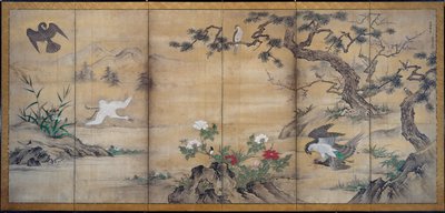 Birds, Trees, and Flowers by Kano Mitsunobu