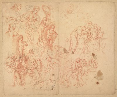 Figure Studies (recto); Figure Studies (verso) by Karel Škréta
