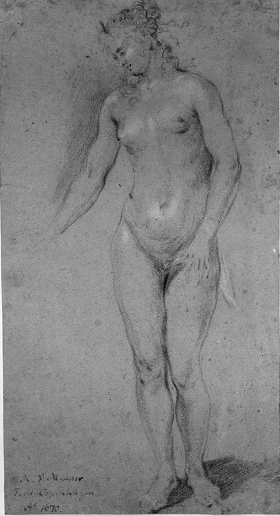 Standing Nude Woman by Karel van III Mander