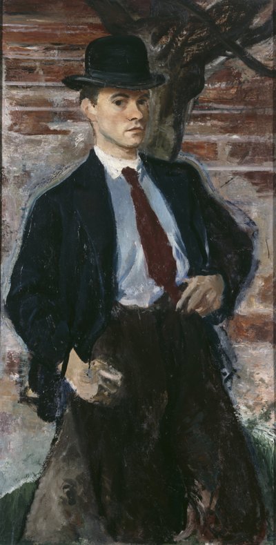 Self-Portrait with Hat by Karl Weinmair