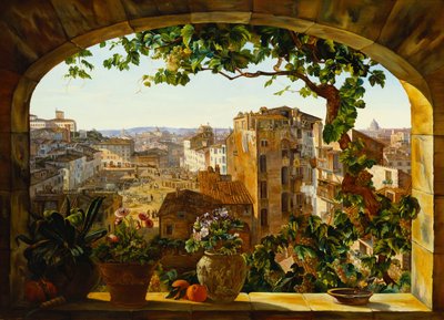 Piazza Barberini, Rome by Karl von Bergen