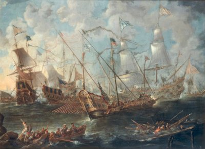 Sea Battle in the Mediterranean by Kaspar van Eyck