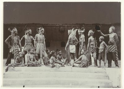 Theatrical performance by Javanese in costume by Kassian Cephas