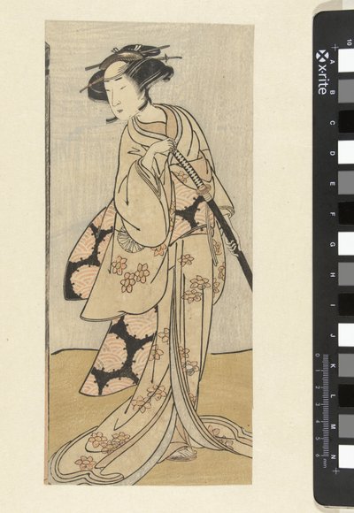 Actor with Sword in Female Role by Katsukawa Shunsho (attributed to)