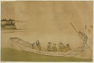 Ferryboat by Katsushika Hokusai