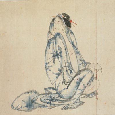 Seated Courtesan, late 18th-early 19th Century by Katsushika Hokusai