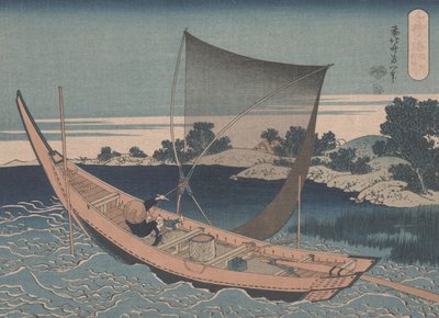 The Tone River in Shimosa Province by Katsushika Hokusai