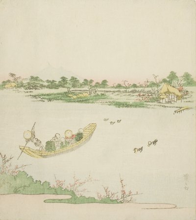 A Ferryboat Crossing the Sumida River by Keisai Eisen