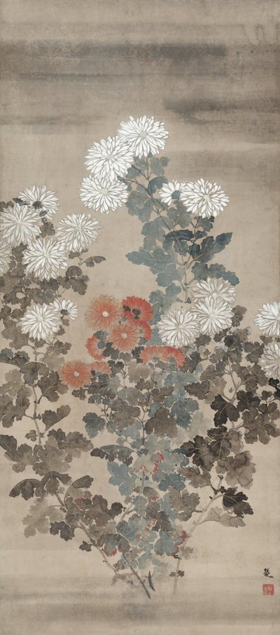 Chrysanthemums by Kitagawa Sosetsu