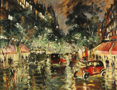 Rainy Night in Paris by Konstantin Alekseevich Korovin