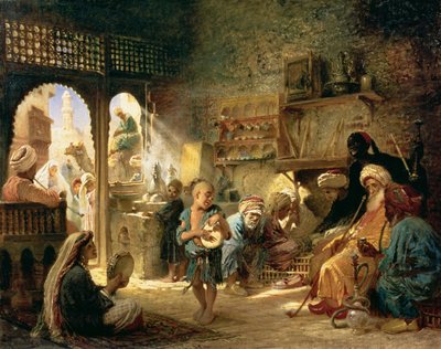 Coffee House in Cairo, 1870s by Konstantin Egorovich Makovsky