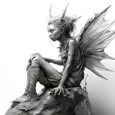 Full Body Sketch of a Pixie 3 by Kurt Heppke