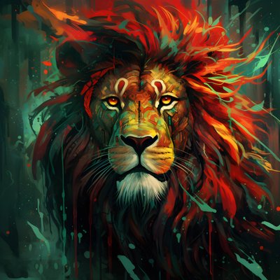 Bohemian Lion Spirit 4 by Kurt Heppke