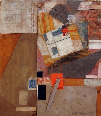 Untitled (Y.M.C.A. Official Flag Thank You) by Kurt Schwitters