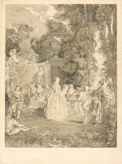 Venetian Festivals by Laurent Cars after Antoine Watteau