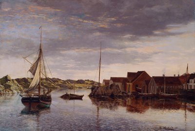 Fishing Village by Lauritz Haaland