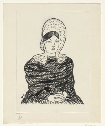 Woman in Traditional Costume by Leo Gestel (signed by artist)