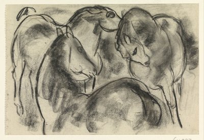 Three Horses by Leo Gestel