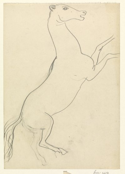 Rearing Horse without Mane by Leo Gestel