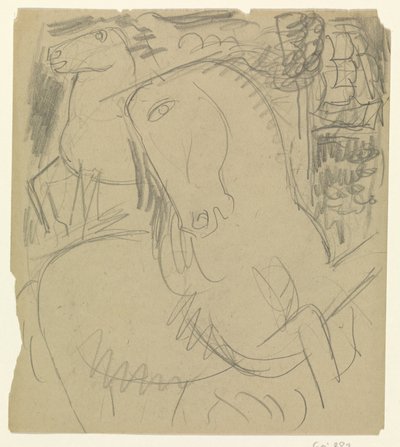 Two Horses by Leo Gestel