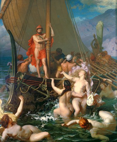 Ulysses and the Sirens by Leon Auguste Adolphe Belly