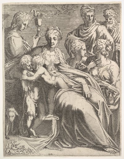 Virgin and Child with Saints by Leon Davent