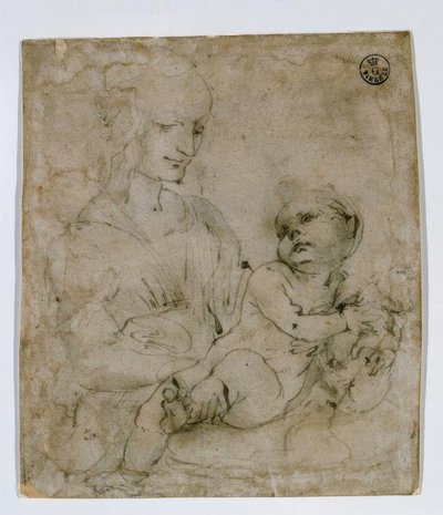 Study for Madonna with Cat by Leonardo da Vinci