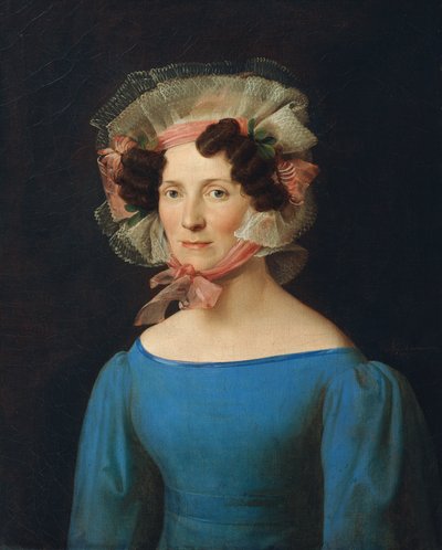 Lady in Blue Dress by Leopold Kupelwieser