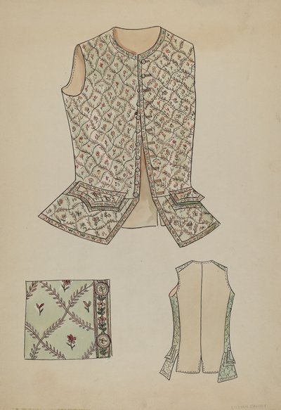 Waistcoat, 1935-1942 by Lillian Causey