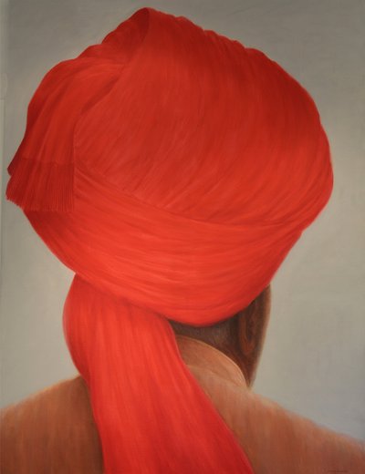 Big Red Turban by Lincoln Seligman