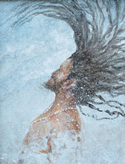 Holy Man in the Ganges by Lincoln Seligman