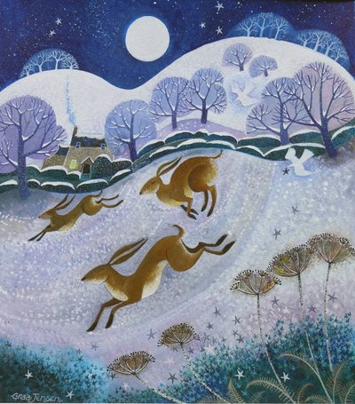 Snow Hares by Lisa Graa Jensen