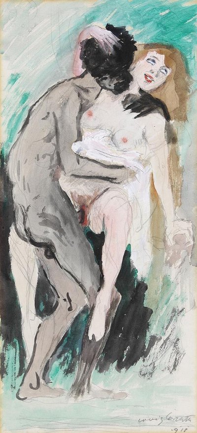 Black Man and Blonde Woman by Lovis Corinth