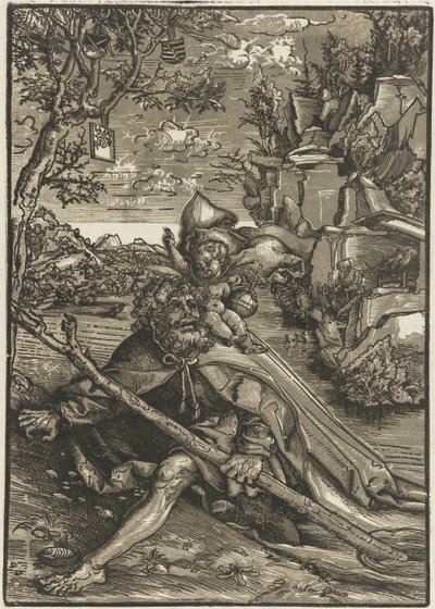 Saint Christopher with Christ Child by Lucas Cranach