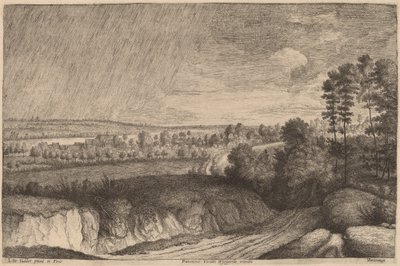 Rainy Landscape by Lucas Emil Vosterman, after Lodewijk de Vadder