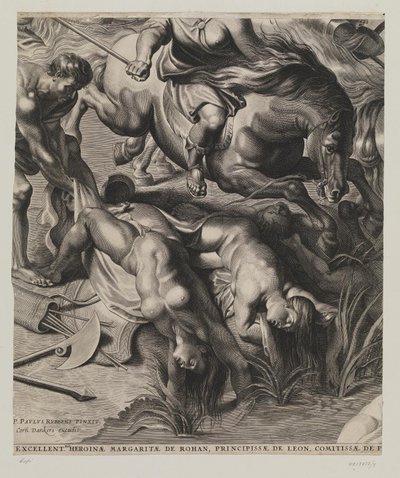 The Battle Against the Amazons by Lucas Vorsterman