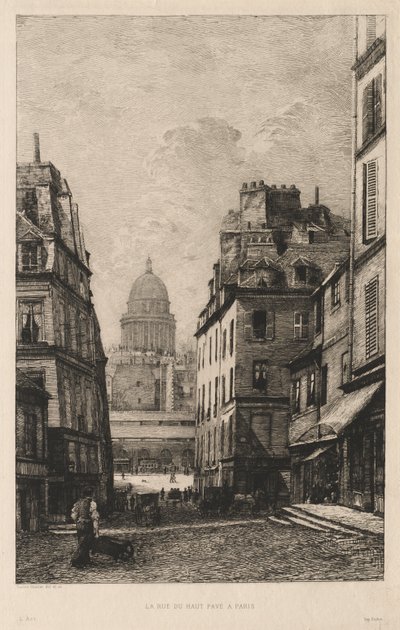 The Rue du Haut Pavé in Paris by Lucien Gautier