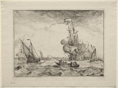 Ships Under Full Sail by Ludolf Backhuysen