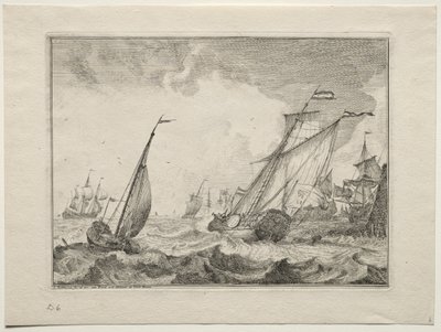 Ships in a Gale, 1701 by Ludolf Backhuysen