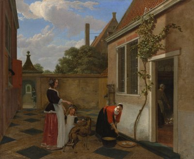 Scene in a Courtyard by Ludolf de Jongh
