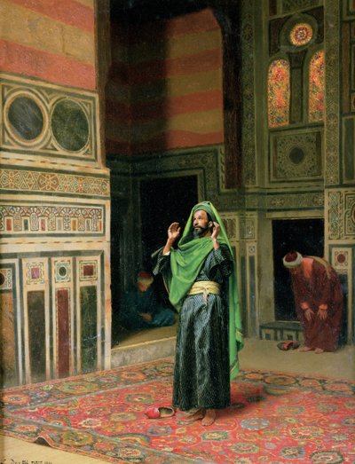 In the Mosque by Ludwig Deutsch