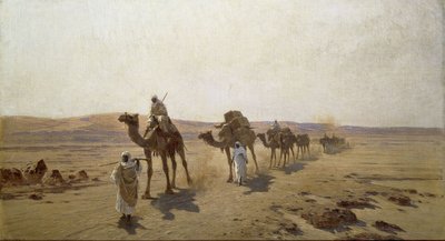 An Arab Caravan by Ludwig Hans Fischer